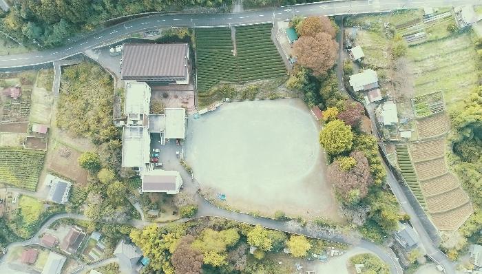 緑中学校上空写真